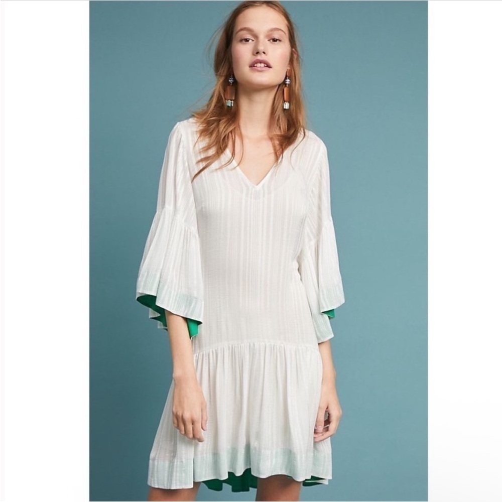 Tracey Reese x Anthropologie‎ Hera Flutter-Sleeve Dress